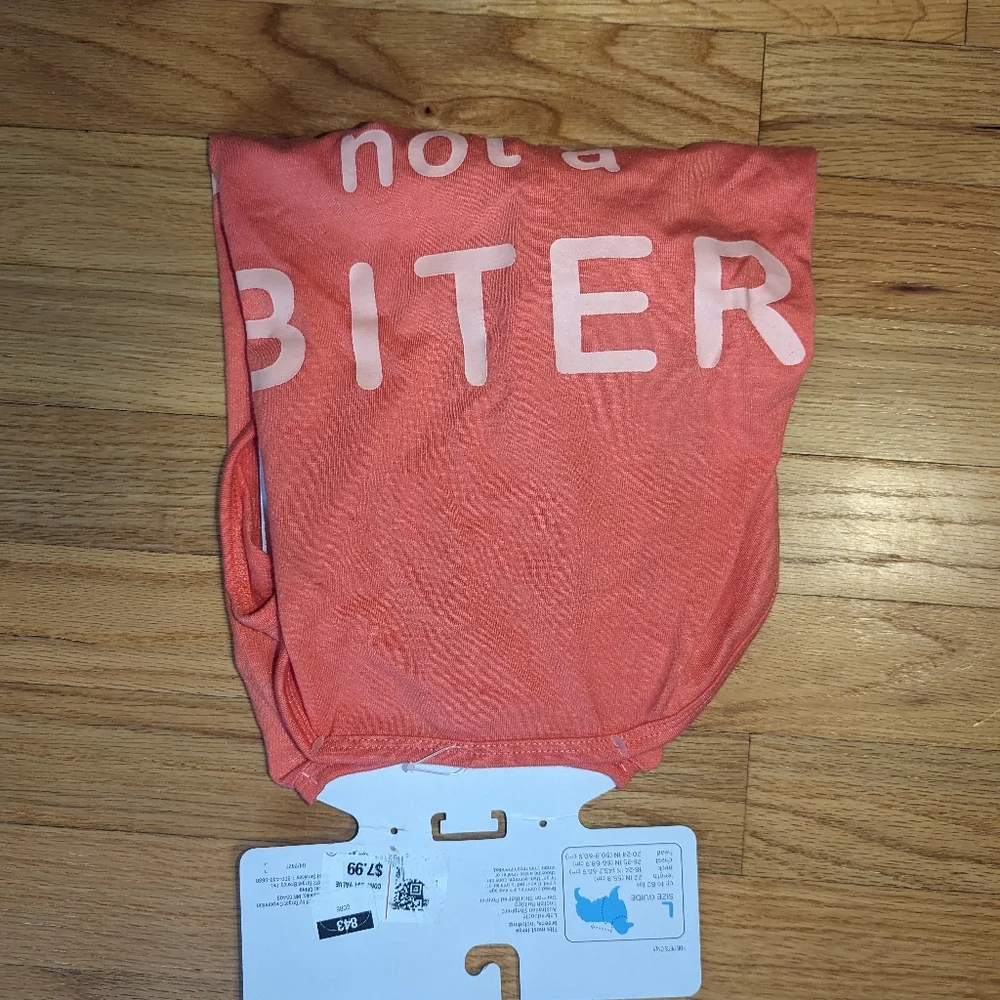 $5 Coral LARGE DOG LOVER not a BITER Tank Top Pet Apparel Boots & Barkley
